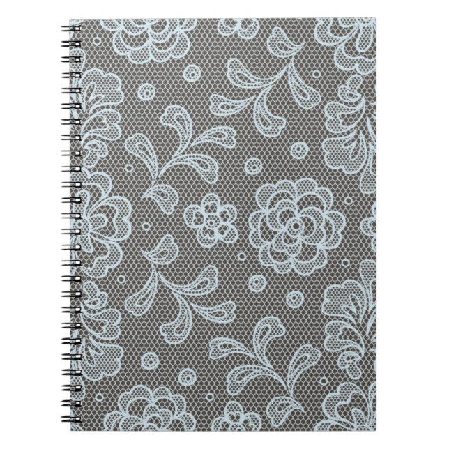 Lace pattern, flower vintage 6 spiral notebook (Front)