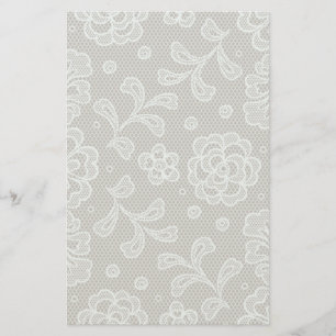 Lace pattern, flower vintage 6 stationery
