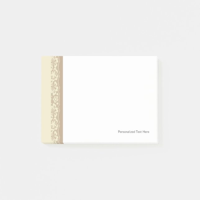 Lace pattern, flower vintage 7 post-it notes (Front)