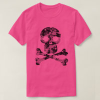 Lace Pattern Skull and Crossbones T-Shirt