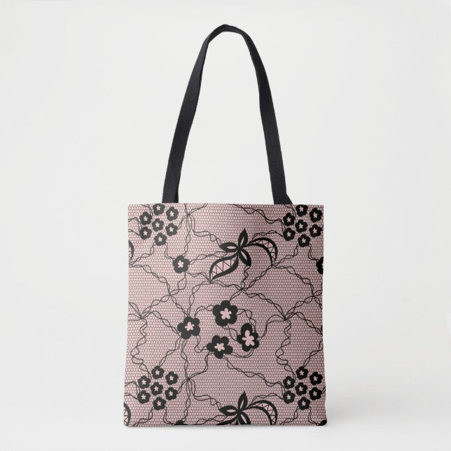 Lace Pattern Tote Bag (Front)