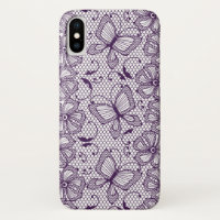 Lace pattern with butterflies