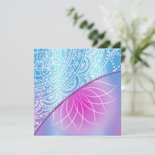 Lace & Pearl Birthday Invitation Flat Card