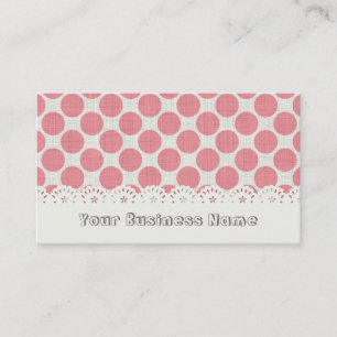 Lace & Pink Dot Business Card