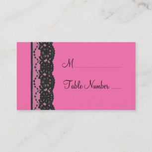 Lace Place Card (fuchsia)