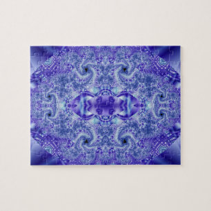 Lace   Purple and White Fractal Art Jigsaw Puzzle