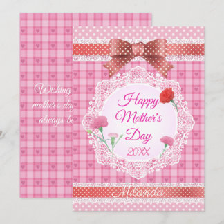 Lace Ribbon Happy Mother’s Day Card