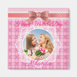 Lace Ribbon Happy Mother’s Day Magnet