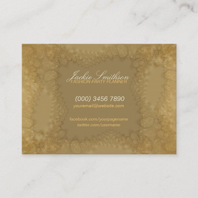 Lace Romance w/ Logo big  Business Card (Front)