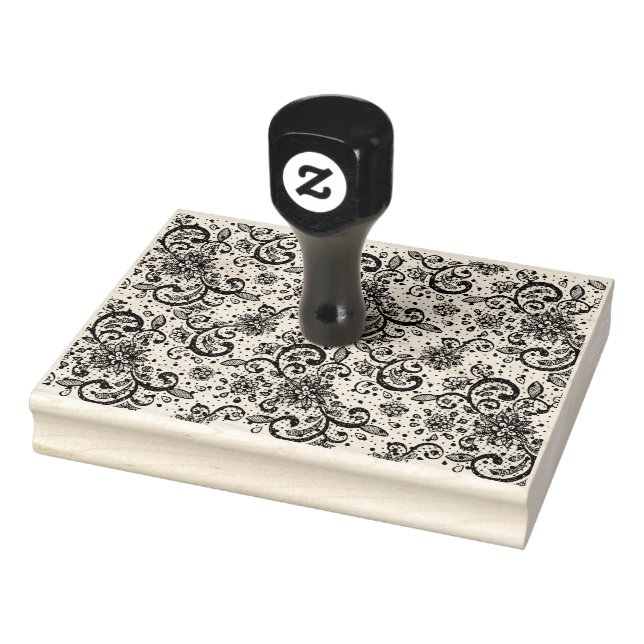 Lace Rubber Stamp 4X5 (Stamp)