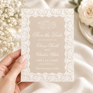 Lace Save the Date Invitation