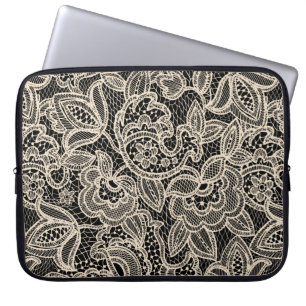 Lace seamless pattern laptop sleeve