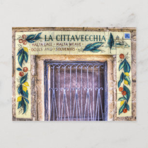 Lace Shop Mdina Malta Postcard