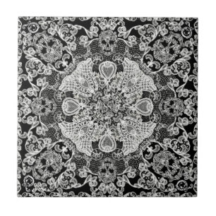 Lace Skull pattern. Tile