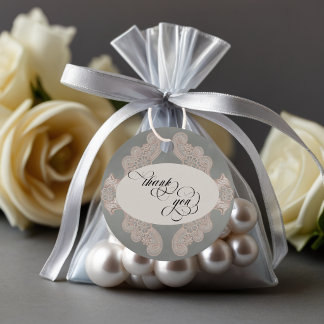 Lace Thank You - Sage Favour Tags