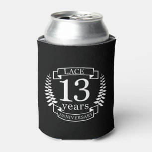 Lace Traditional wedding anniversary 13 years Can Cooler
