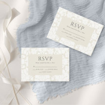 Lace Vintage Dainty RSVP Card