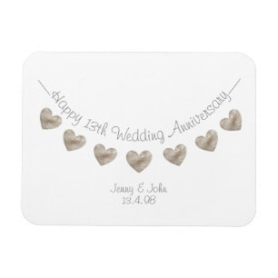 Lace wedding anniversary magnet