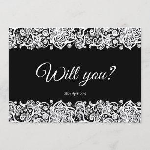 Lace Will you be my Bridesmaid card