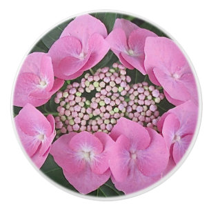 Lacecap Hydrangea Ceramic Pull