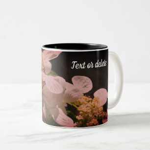 Lacecap Hydrangea Flower Personalised Two-Tone Coffee Mug