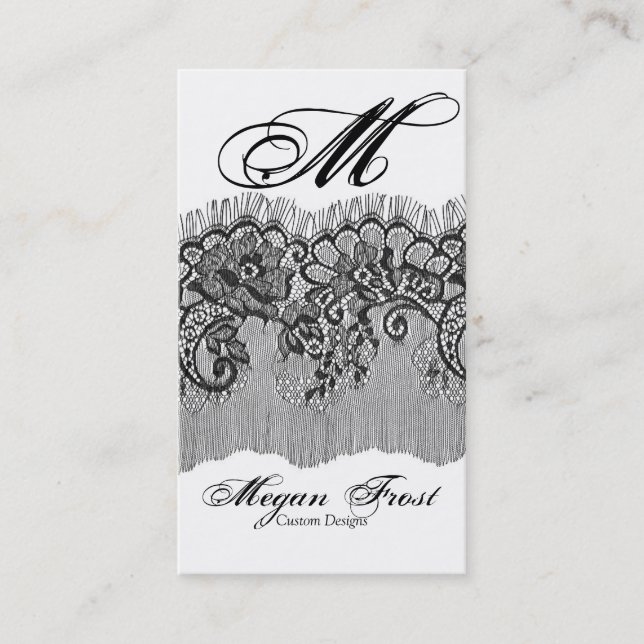laced customise your monogram business card (Front)