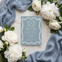 Laced In Love Regency Crest Blue Bridal Shower