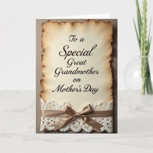 Laced Mothers Day Message Card