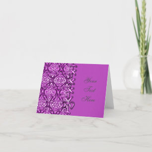 Laced Pink Pattern Decorative Note Card