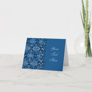 Laced Teal Pattern Decorative Note Card
