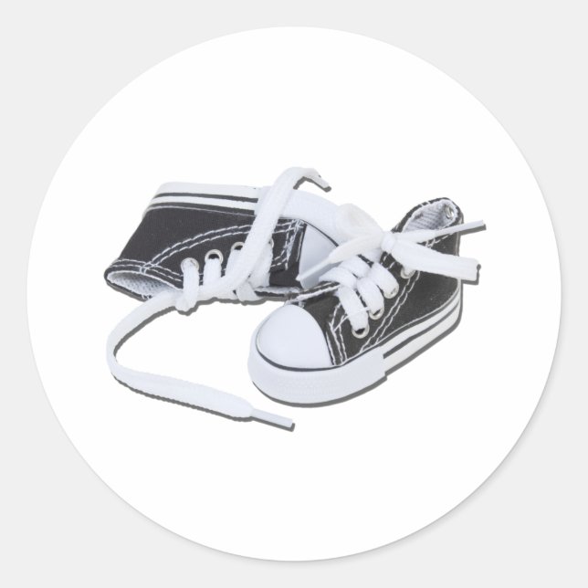 LacedTennisShoes032112.png Classic Round Sticker (Front)