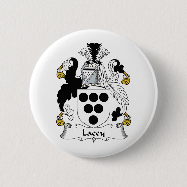 Lacey Family Crest 6 Cm Round Badge (Front)