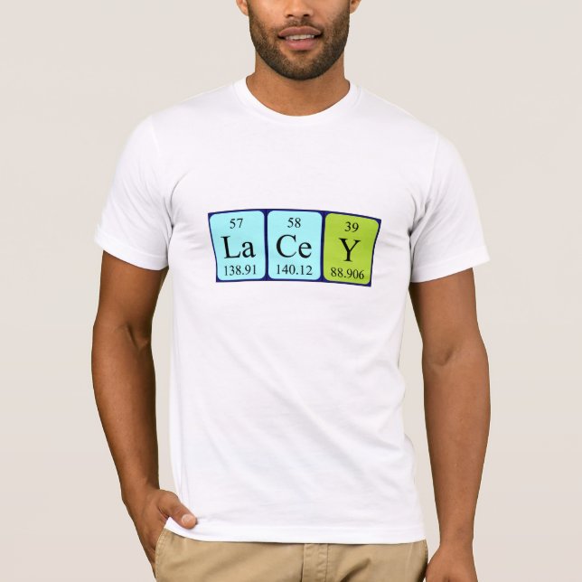 Lacey periodic table name shirt (Front)