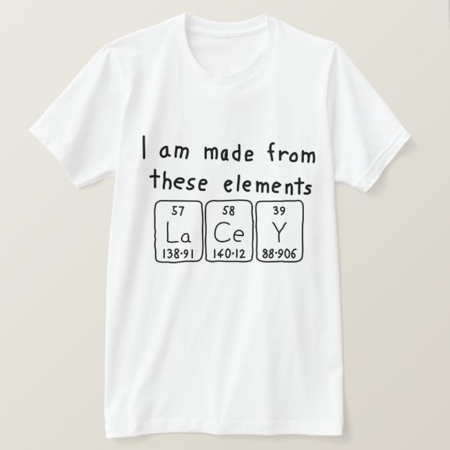 Lacey periodic table name shirt (Design Front)