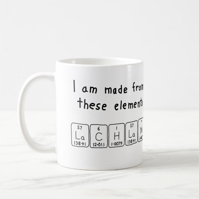 Lachlan periodic table name mug (Left)