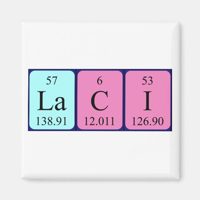 Laci periodic table name magnet (Front)