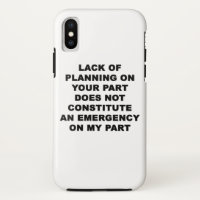 Lack of Planning