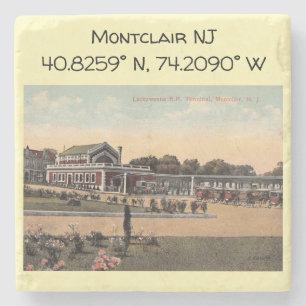 Lackawanna RR Station, Montclair NJ Vintage Stone Coaster