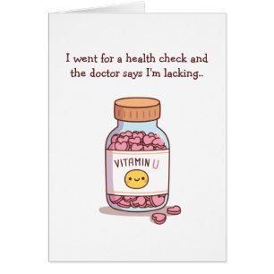 Lacking Vitamin U Funny Valentines Day