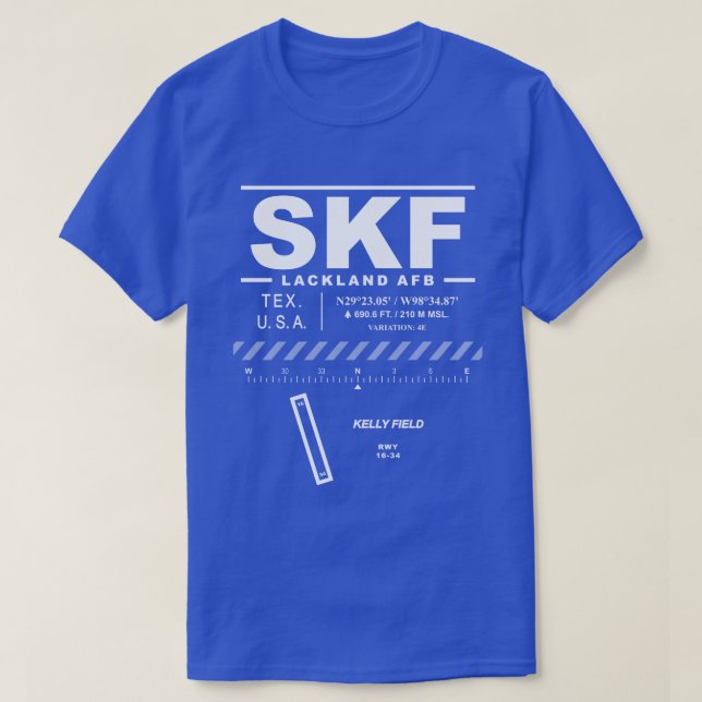 Lackland AFB Air Force Base SKF T-Shirt (Design Front)