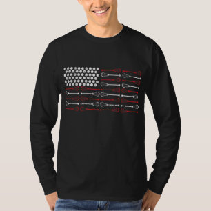 Lacrosse American Flag Lax Mum design T-Shirt