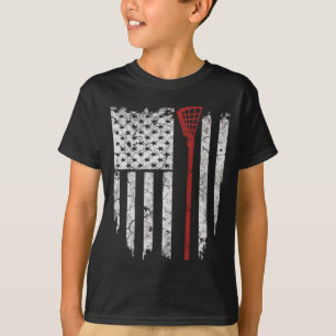 Lacrosse American Flag Men Gifts  T-Shirt