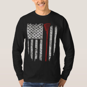 Lacrosse American Flag Men Gifts  T-Shirt