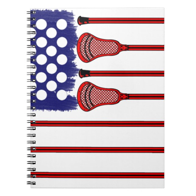 Lacrosse Americas Game Spiral Notebook (Front)