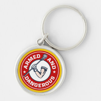 Lacrosse Armed and Dangerous Keychain