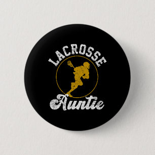 Lacrosse Auntie Lacrosse Lover Fathers Day 6 Cm Round Badge