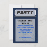 LACROSSE  Bar Bat Mitzvah Invitation Party Card