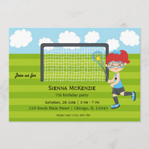 Lacrosse Birthday girl Invitation