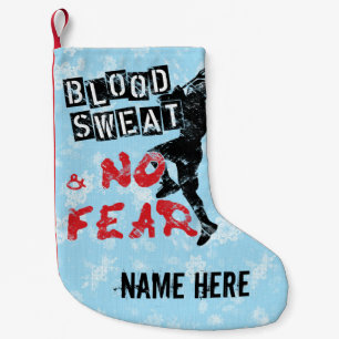 Lacrosse Blood Sweat No Fear Christmas Stocking