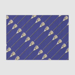 Lacrosse Blue Sports Tissue Paper